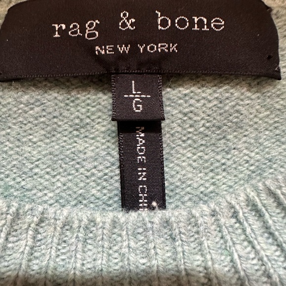 rag & bone Have a Nice Day sweater in mint green - size L - Picture 3 of 4